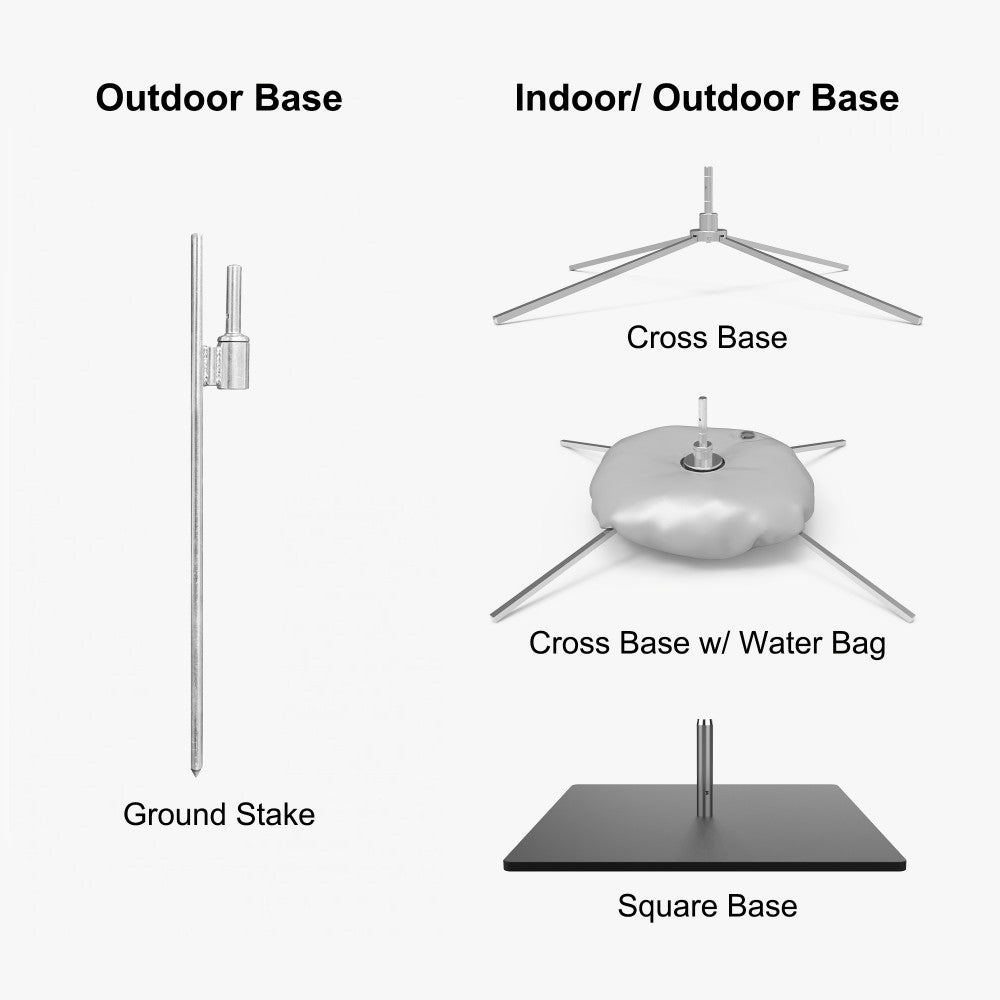 Feather Angled Flag + Pole + Spike