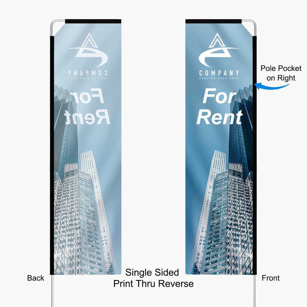 Rectangle Flag + Pole + Spike